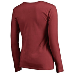 Women's Iconic Collection Script Assist Long Sleeve V-Neck T-Shirt - Arizona Cardinals