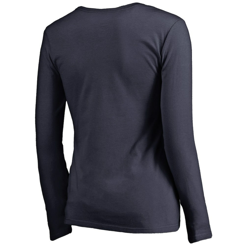 Women's Iconic Collection Script Assist Long Sleeve V-Neck T-Shirt - Chicago Bears