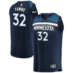 NBA Karl-Anthony Towns Minnesota Timberwolves Fast Break Replica Player Jersey Navy