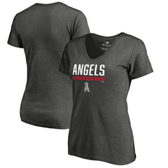 MLB Los Angeles Angels Women's Win Stripe V-Neck T-Shirt