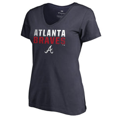 MLB Atlanta Braves Women's Fade Out V-Neck T-Shirt