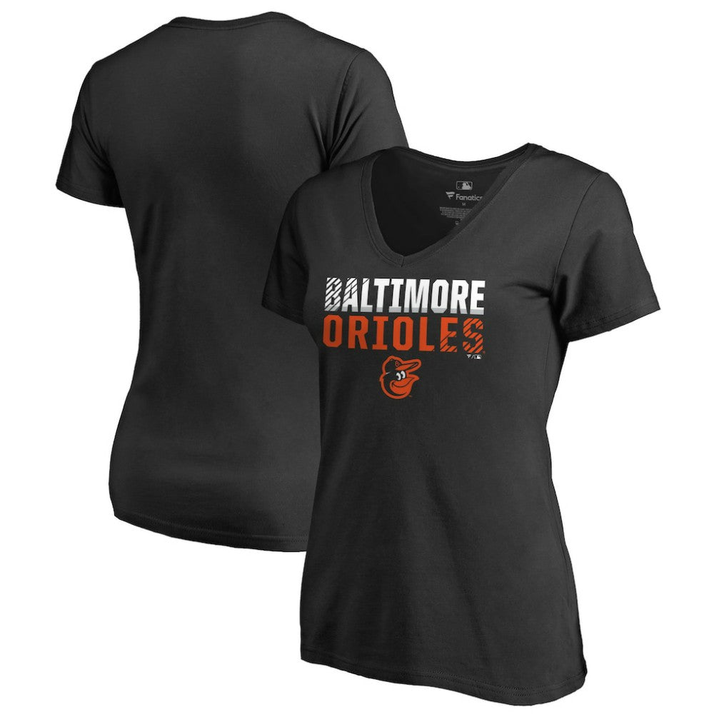 MLB Baltimore Orioles Women's Fade Out V-Neck T-Shirt