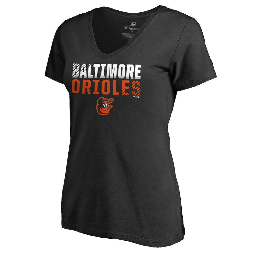 MLB Baltimore Orioles Women's Fade Out V-Neck T-Shirt