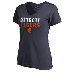 MLB Detroit Tigers Women's Fade Out V-Neck T-Shirt