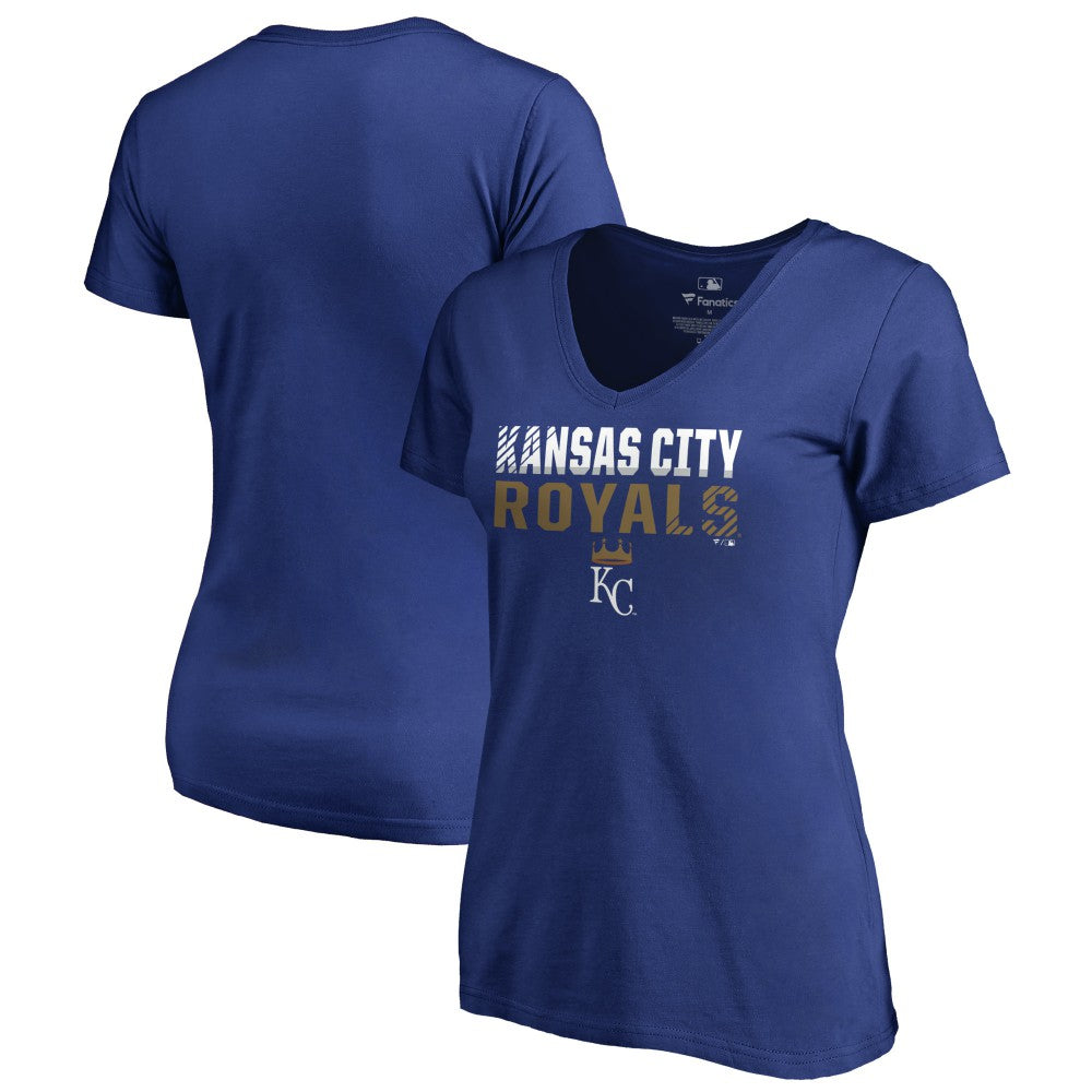 MLB Kansas City Royals Women's Fade Out V-Neck T-Shirt