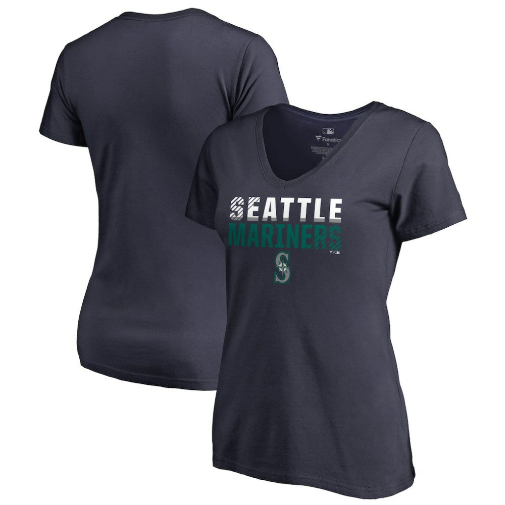 MLB Seattle Mariners Women's Fade Out V-Neck T-Shirt