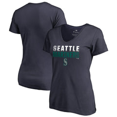 MLB Seattle Mariners Women's Fade Out V-Neck T-Shirt
