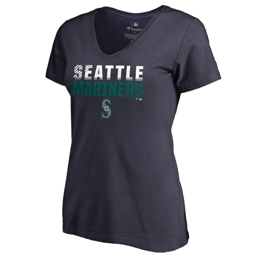 MLB Seattle Mariners Women's Fade Out V-Neck T-Shirt