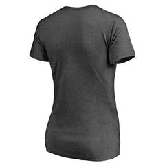 MLB Boston Red Sox Women's Charcoal Stack V-Neck T-Shirt