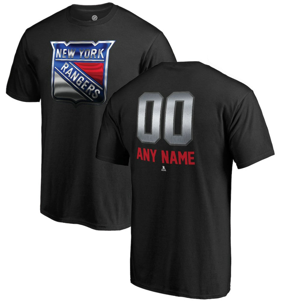 NHL Black New York Rangers Personalized Midnight Mascot T-Shirt