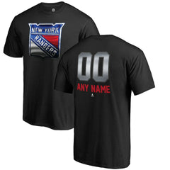 NHL Black New York Rangers Personalized Midnight Mascot T-Shirt