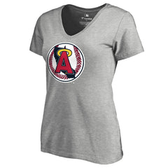 MLB California Angels Women's Cooperstown Collection Vintage Forbes V-Neck T-Shirt