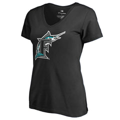MLB Florida Marlins Women's Cooperstown Collection Vintage Forbes V-Neck T-Shirt