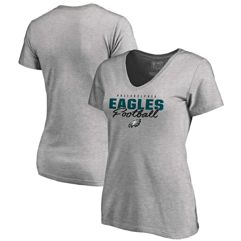 Women's Iconic Collection Script Assist V-Neck T-Shirt - Philadelphia Eagles