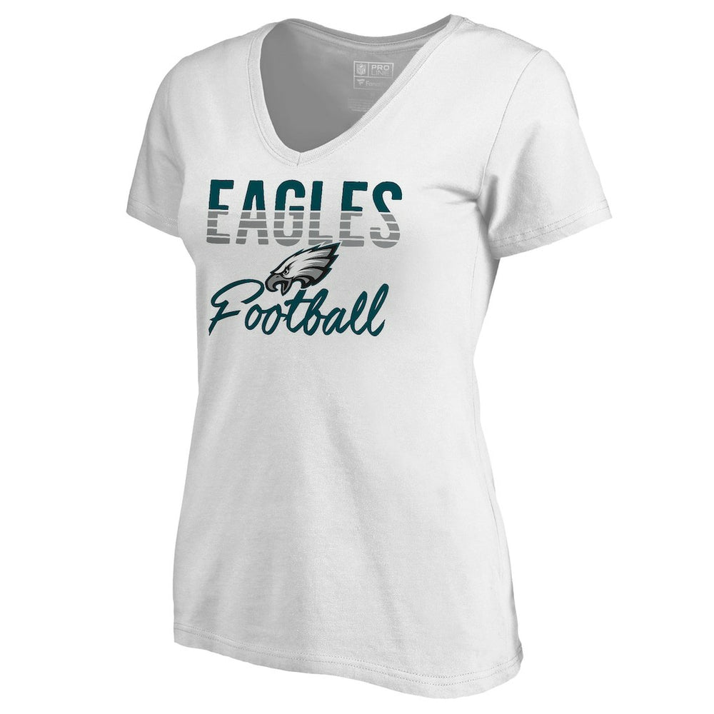 Women's Free Line V-Neck T-Shirt - Philadelphia Eagles