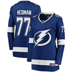 NHL Blue Victor Hedman Tampa Bay Lightning Fanatics Women's Home Breakaway Jersey