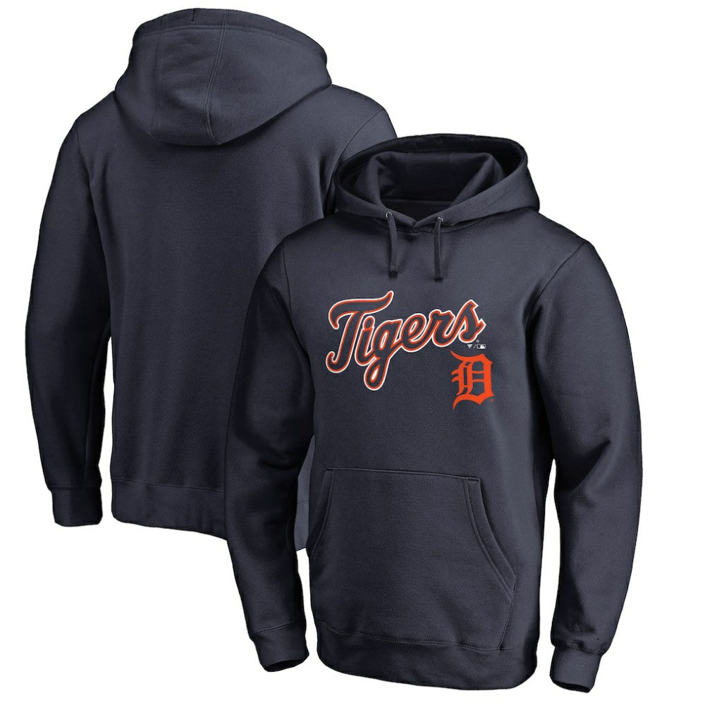 MLB Detroit Tigers Team Lockup Fitted Pullover Hoodie