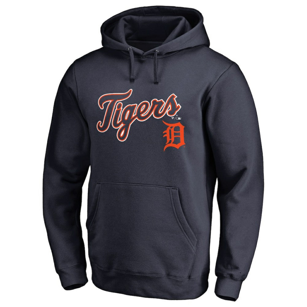 MLB Detroit Tigers Team Lockup Fitted Pullover Hoodie