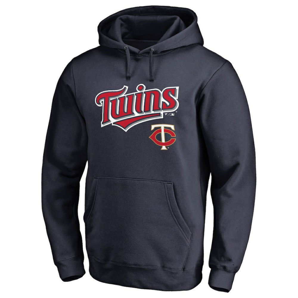MLB Minnesota Twins Team Lockup Fitted Pullover Hoodie