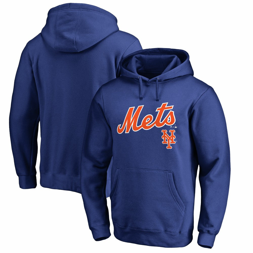 MLB New York Mets Team Lockup Fitted Pullover Hoodie