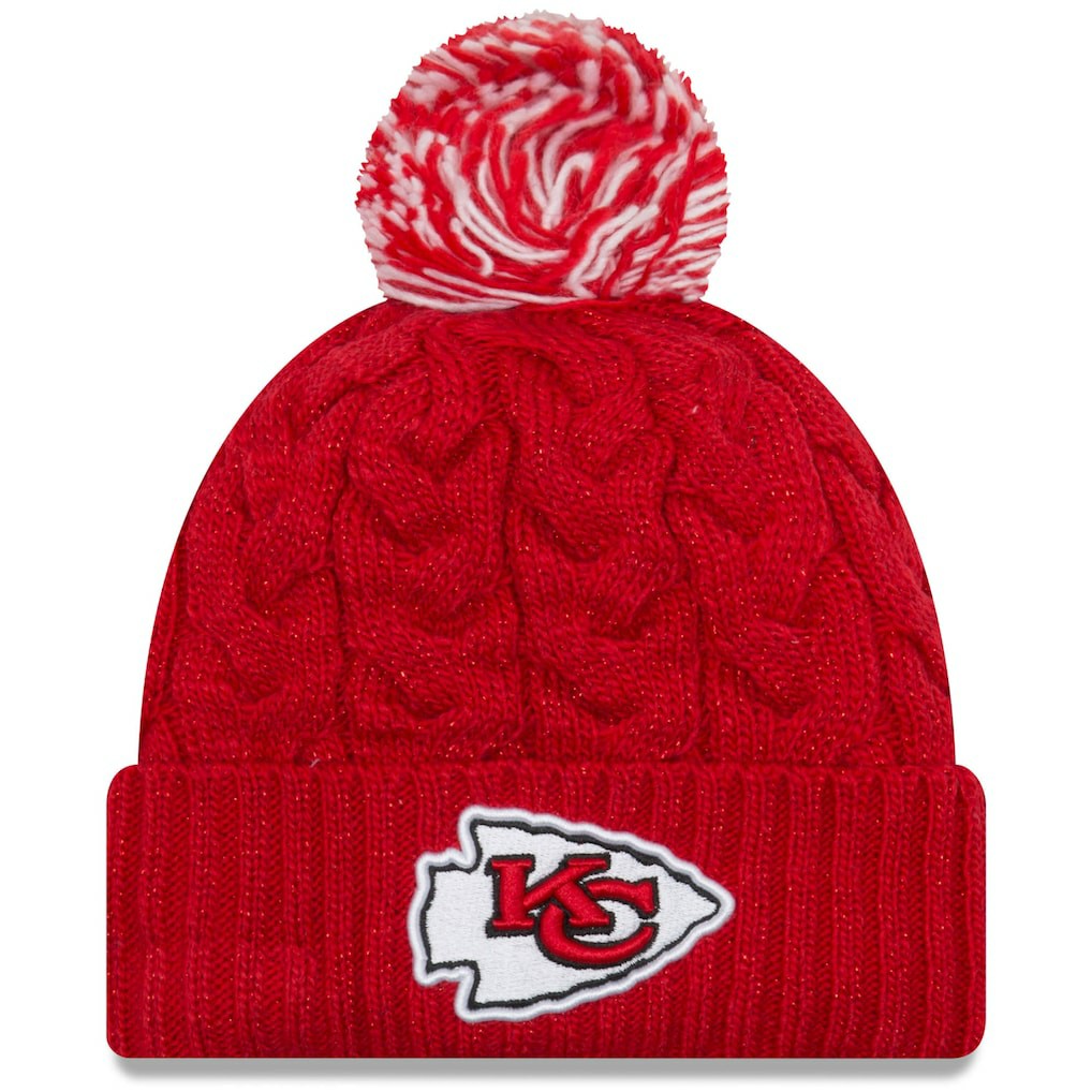 Women's Cozy Cable Cuffed Knit Hat - Kansas City Chiefs