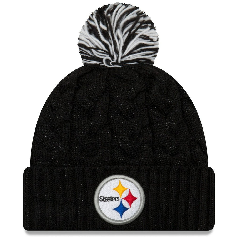 Women's Cozy Cable Cuffed Knit Hat - Pittsburgh Steelers