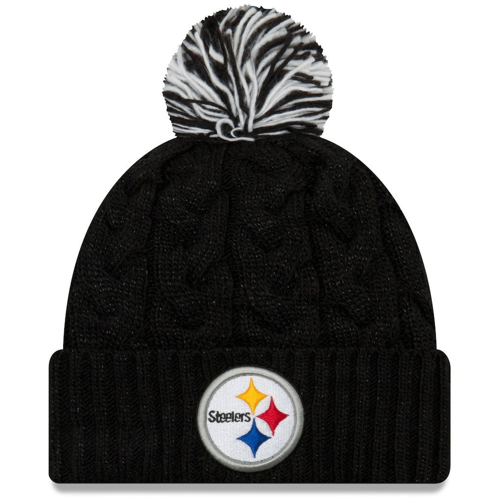 Women's Cozy Cable Cuffed Knit Hat - Pittsburgh Steelers