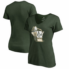 NBA Giannis Antetokounmpo Milwaukee Bucks Women's Player State V-Neck T-Shirt