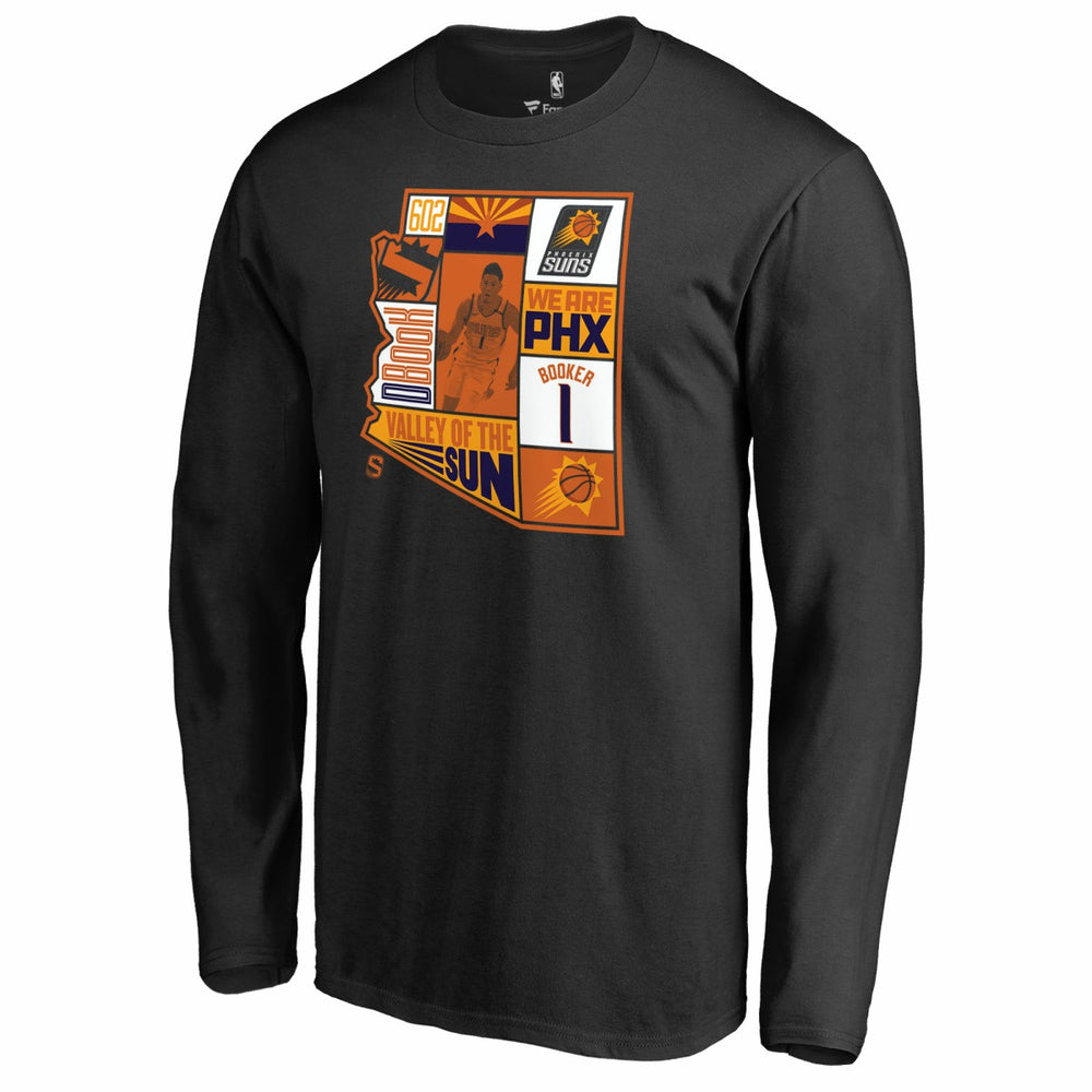 NBA Devin Booker Phoenix Suns Player State Long Sleeve T-Shirt