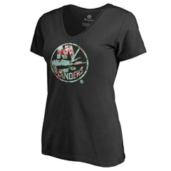 NHL Black New York Islanders Women's Lovely V-Neck T-Shirt