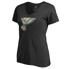 NHL Black St. Louis Blues Women's Lovely V-Neck T-Shirt