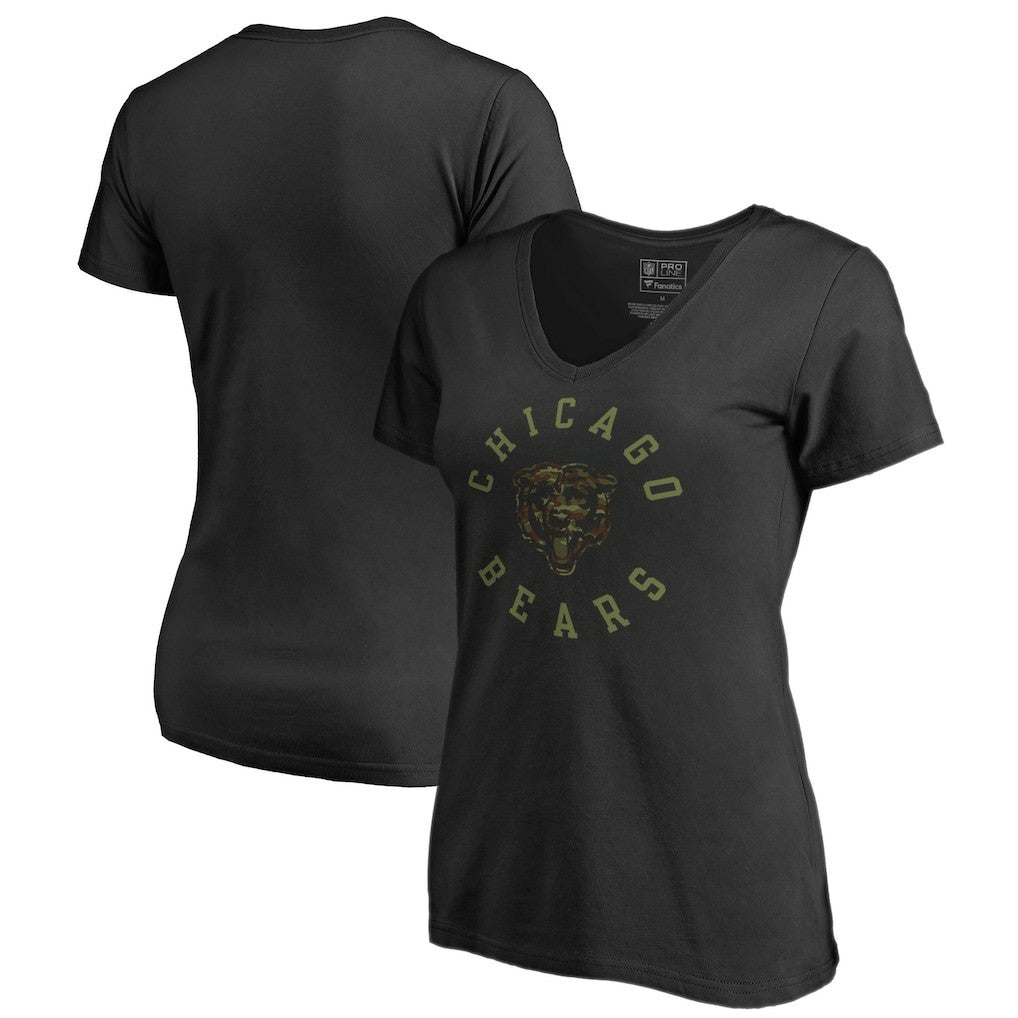 Women's Camo Collection Liberty V-Neck T-Shirt - Chicago Bears
