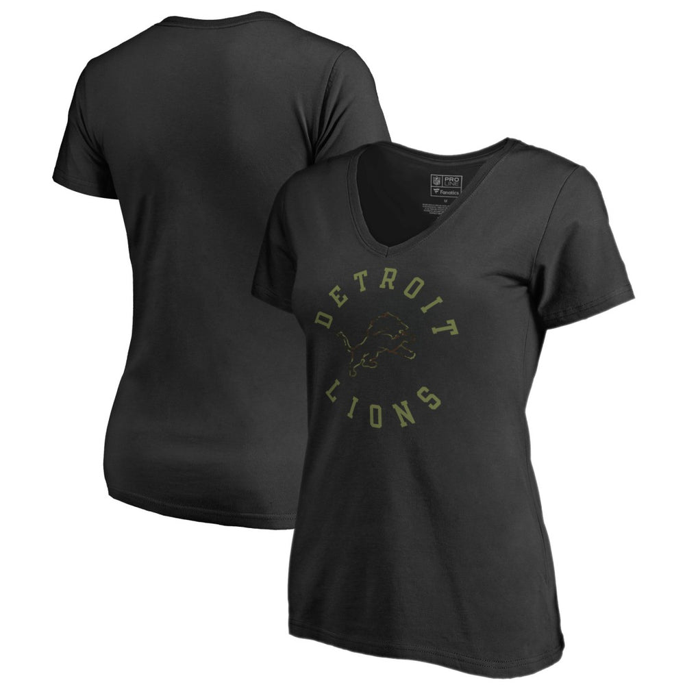 Women's Camo Collection Liberty V-Neck T-Shirt - Detroit Lions