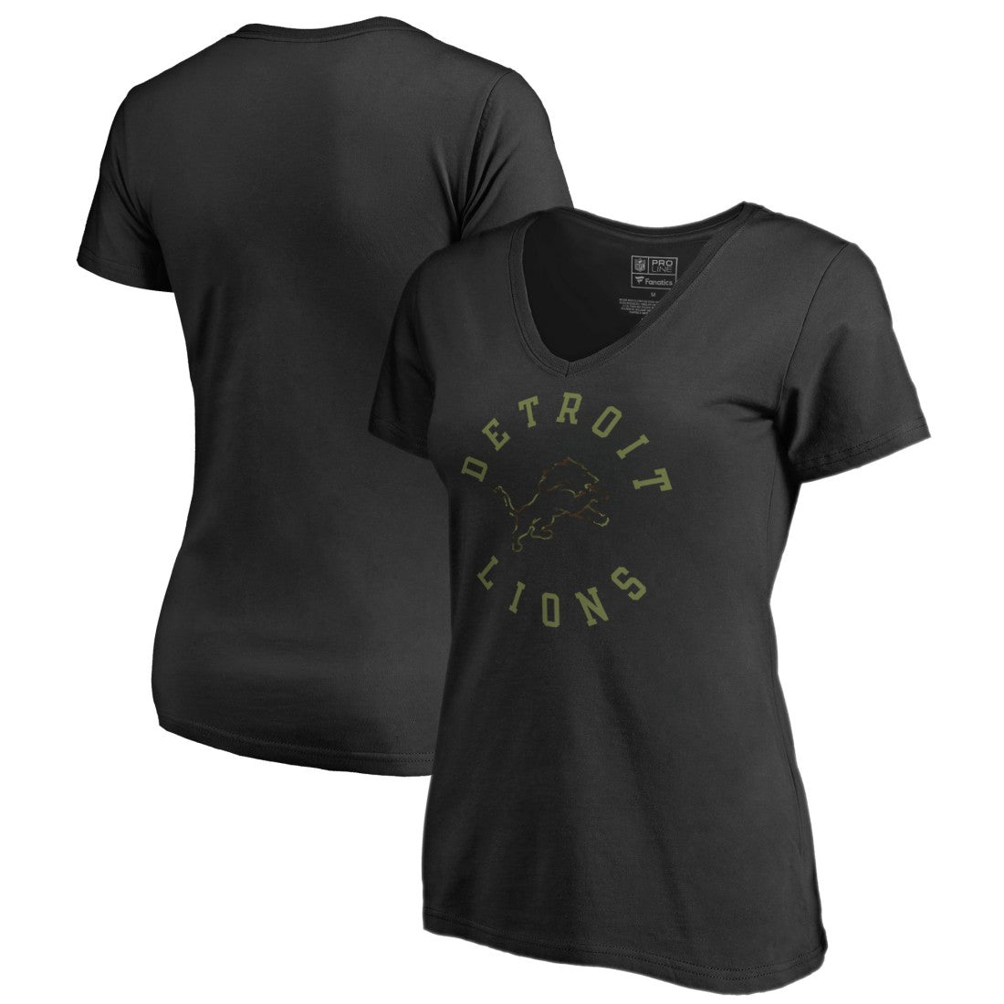 Women's Camo Collection Liberty V-Neck T-Shirt - Detroit Lions