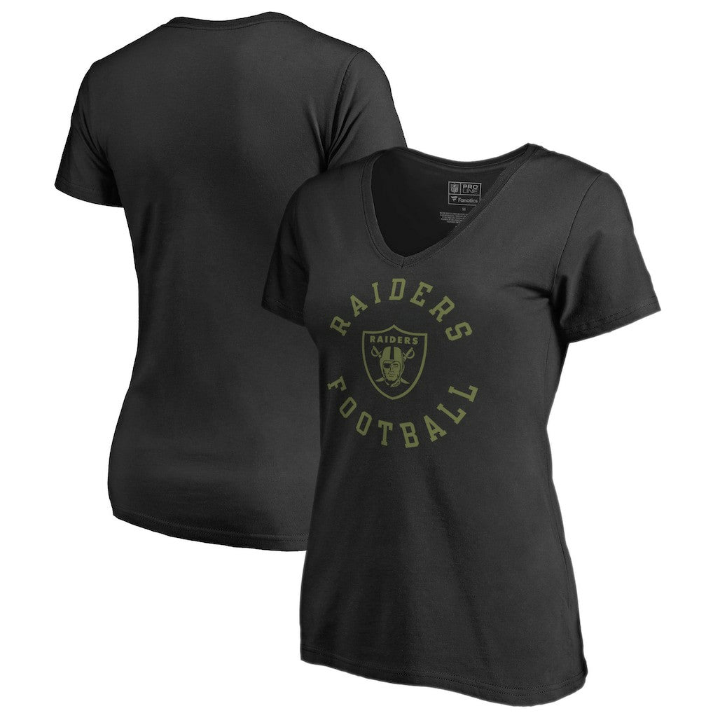 Women's Camo Collection Liberty V-Neck T-Shirt - Las Vegas Raiders
