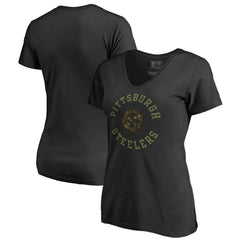 Women's Camo Collection Liberty V-Neck T-Shirt - Pittsburgh Steelers