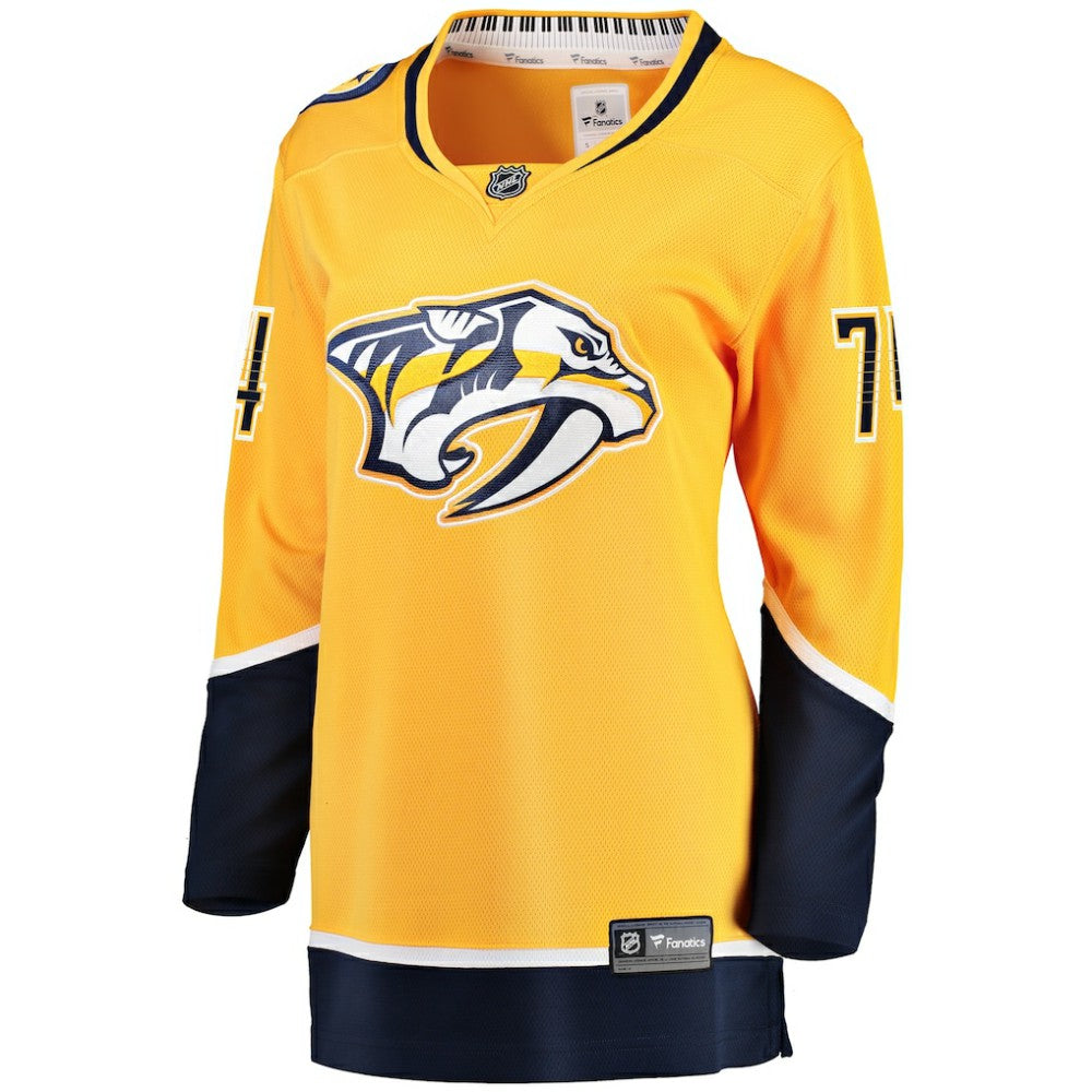 NHL Gold Juuse Saros Nashville Predators Fanatics Women's Breakaway Player Jersey