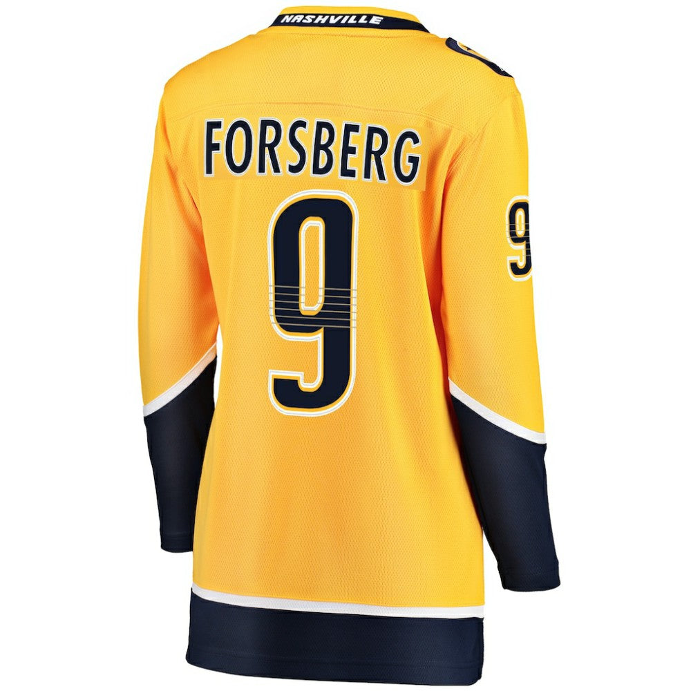 NHL Gold Filip Forsberg Nashville Predators Fanatics Women's Breakaway Player Jersey