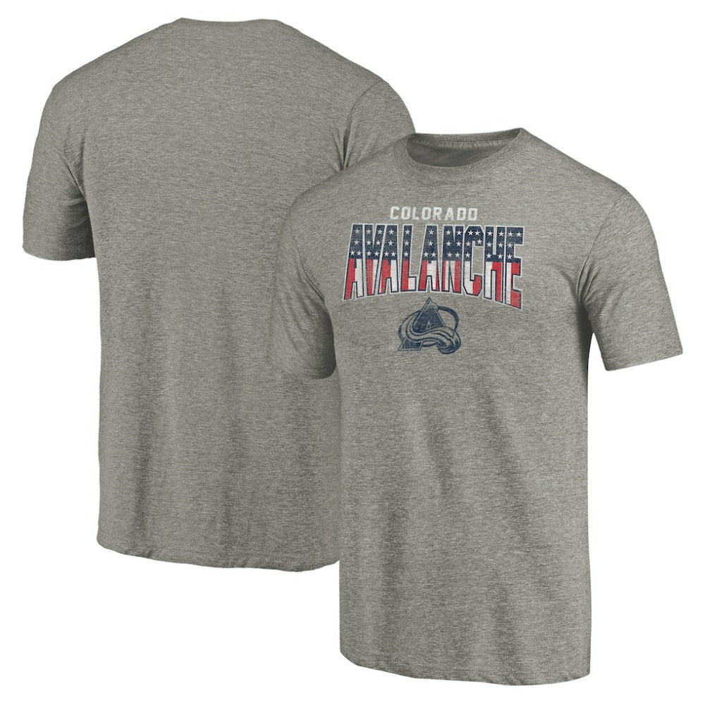 NHL Heathered Gray Colorado Avalanche Freedom Tri-Blend T-Shirt