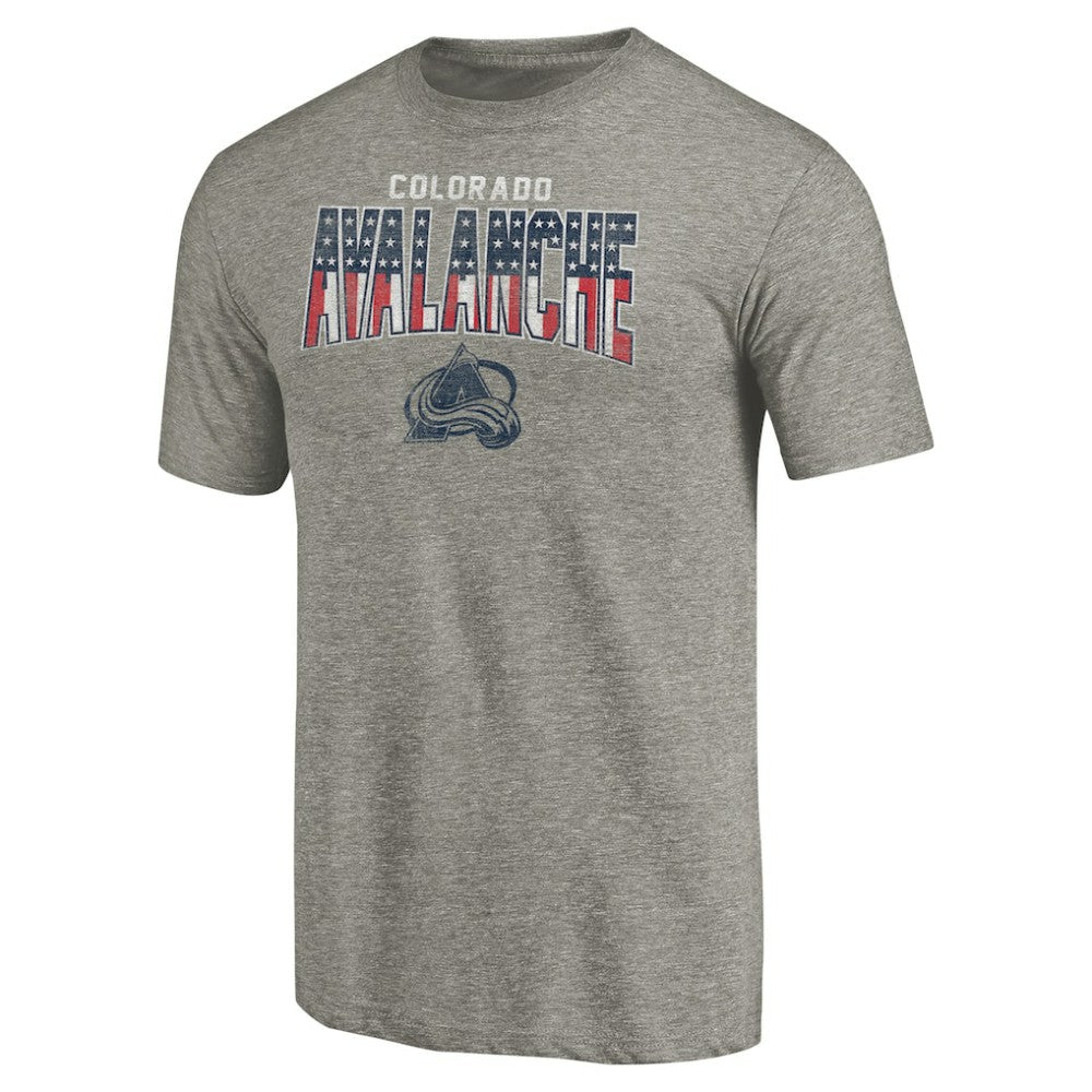 NHL Heathered Gray Colorado Avalanche Freedom Tri-Blend T-Shirt