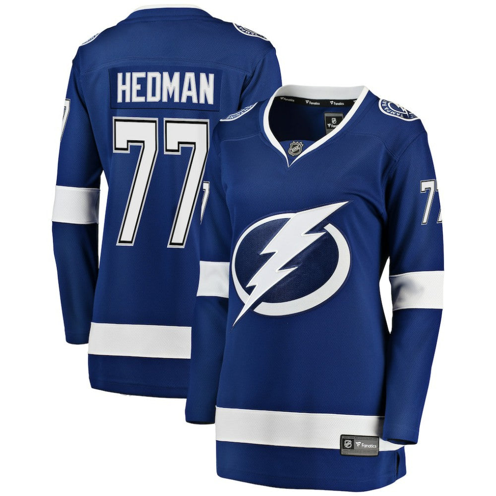 NHL Blue Victor Hedman Tampa Bay Lightning Fanatics Women's Breakaway Player Jersey