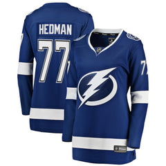 NHL Blue Victor Hedman Tampa Bay Lightning Fanatics Women's Breakaway Player Jersey