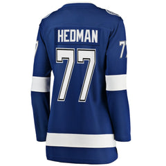 NHL Blue Victor Hedman Tampa Bay Lightning Fanatics Women's Breakaway Player Jersey