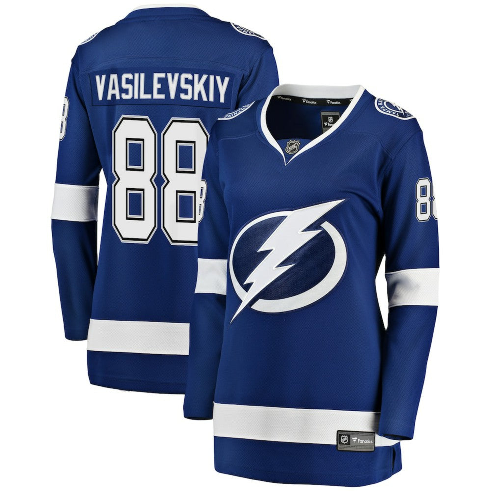 NHL Blue Andrei Vasilevskiy Tampa Bay Lightning Fanatics Women's Breakaway Player Jersey