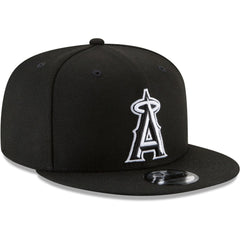 MLB Los Angeles Angels New Era Black & White 9FIFTY Snapback Hat