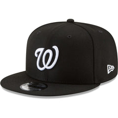 MLB Washington Nationals New Era Black & White 9FIFTY Snapback Hat