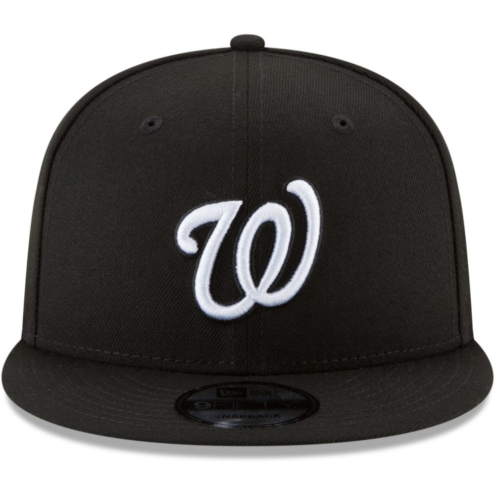 MLB Washington Nationals New Era Black & White 9FIFTY Snapback Hat
