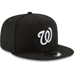 MLB Washington Nationals New Era Black & White 9FIFTY Snapback Hat