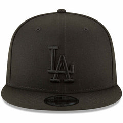 MLB Los Angeles Dodgers New Era Black on Black 9FIFTY Team Snapback Adjustable Hat