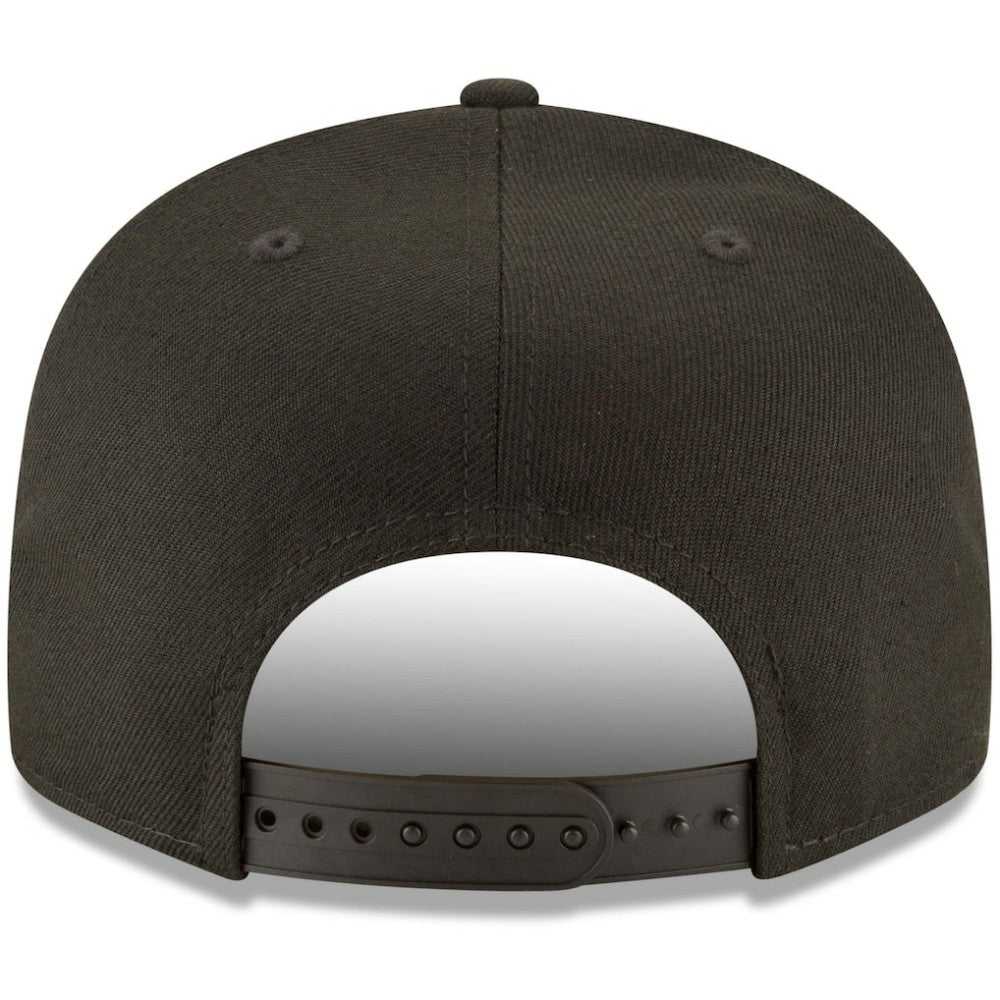 MLB Texas Rangers New Era Black on Black 9FIFTY Team Snapback Adjustable Hat